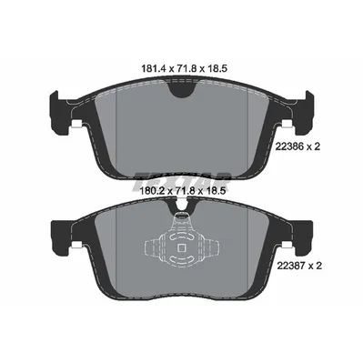 Колодки дисковые передние TEXTAR 2238601