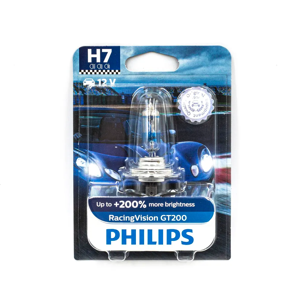Лампа H7 12972 Racing Vision GT200 12972RGTB1 PHILIPS 12972RGTB1