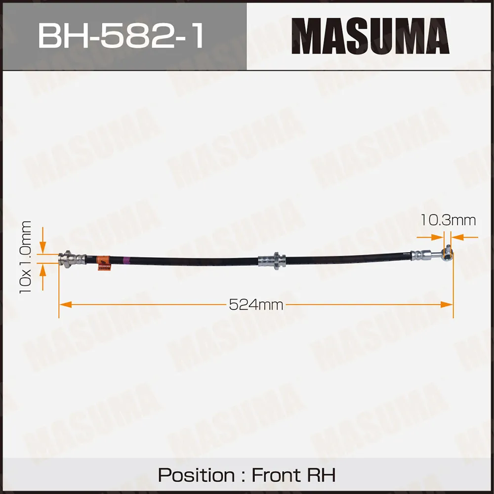 Шланг тормозной передний R NISSAN TEANA MASUMA BH-582-1