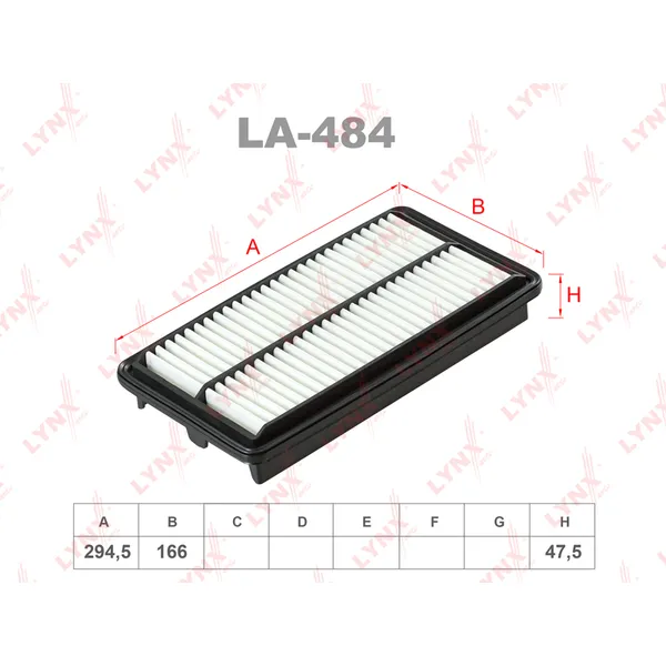 Фильтр воздушный LYNXauto LA-484