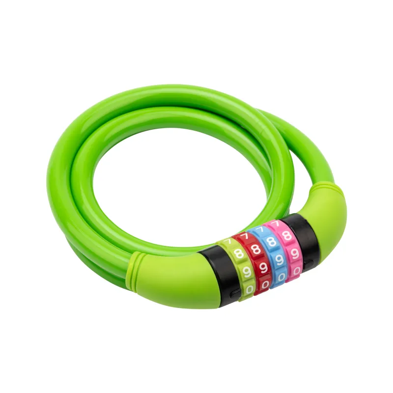 Тросовый кодовый замок взломостойкий для велосипедов и колясок 100 см зеленый Четыре сезона 79-0203