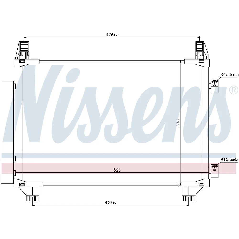Радиатор кондиционера DAIHATSU Charade/TOYOTA Yaris II NISSENS 940050