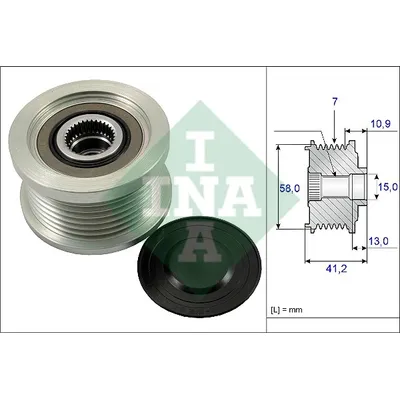 Шкив генератора Toyota Land Cruiser 3.0 D-4D 03
