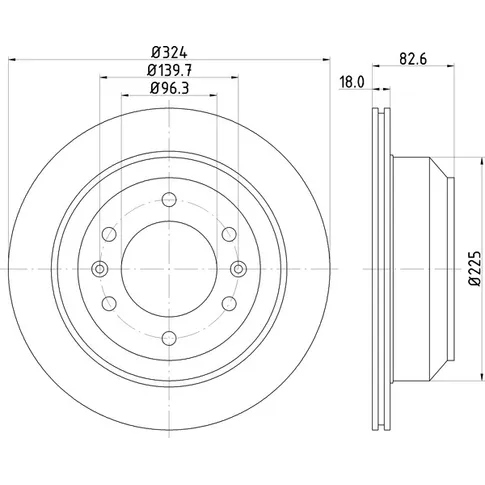 Диск тормозной задний NISSHINBO ND6060K