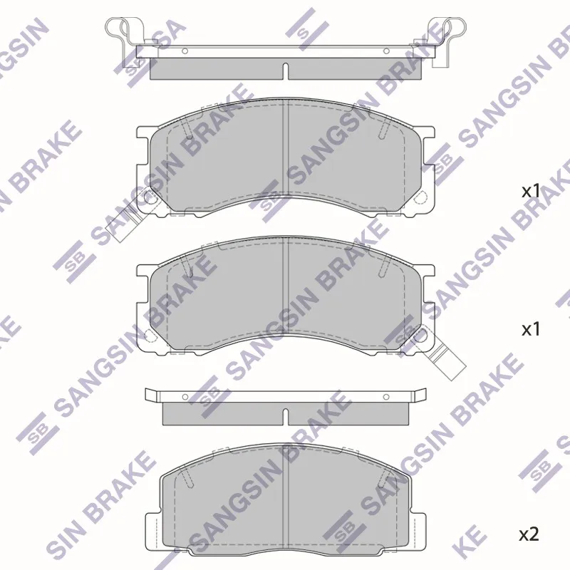 Колодки передние MITSUBISHI Colt II/Lancer VII SANGSIN BRAKE SP2035