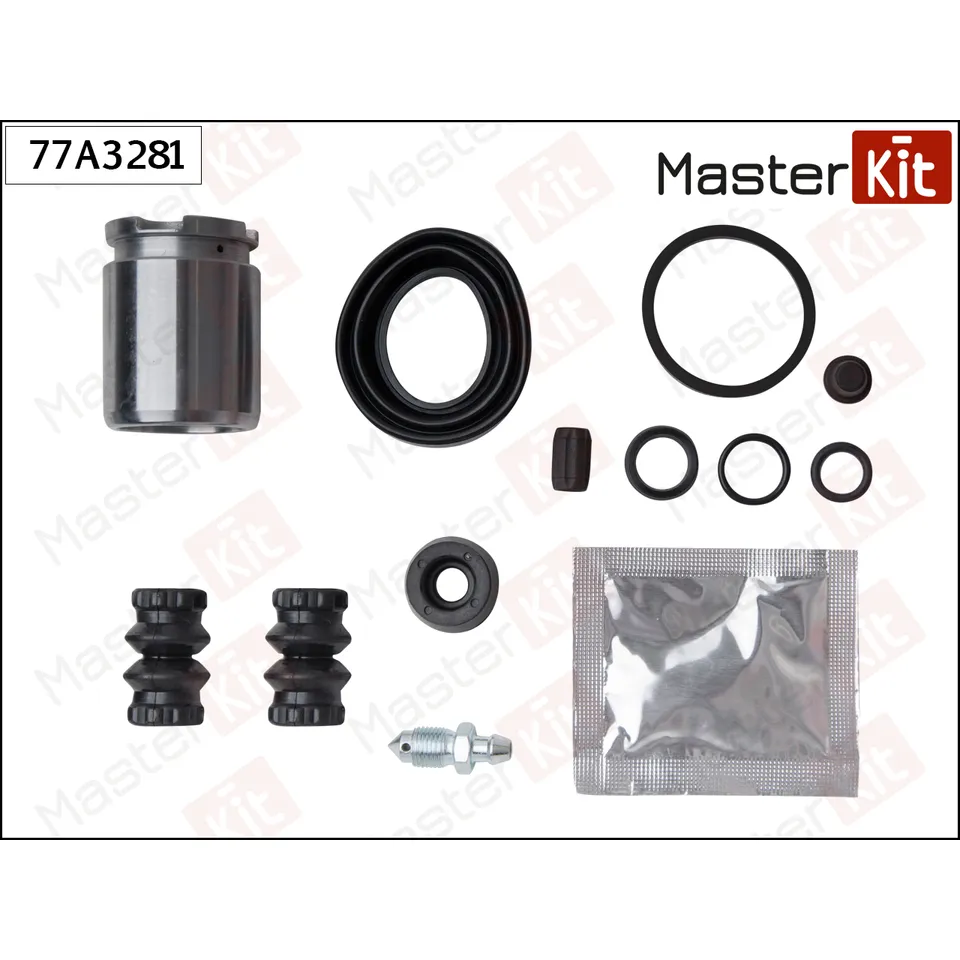 Ремкомплект тормозного суппорта + поршень задн. MASTERKIT 77A3281