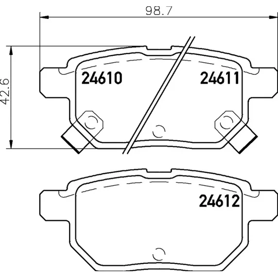 Колодки задние TOYOTA Auris 07->/Corolla 06-> NISSHINBO NP1020