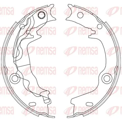 Колодки барабанные ручника hyundai accent, kia rio1.41.61.5d 05 REMSA 4676.00