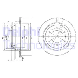 Диск тормозной задний DELPHI BG3353