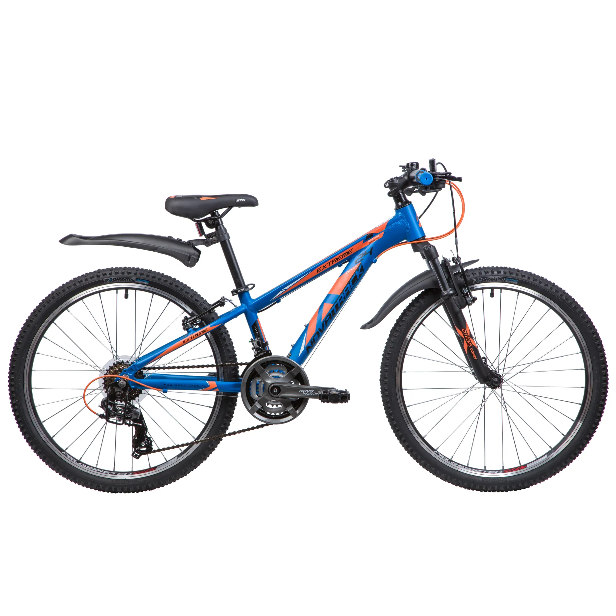 Велосипед 24 хардтейл Novatrack Extreme 21.V alloy (2019) количество скоростей 21 рама алюминий 11 синий