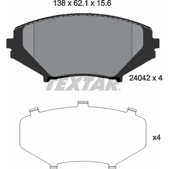 Колодки тормозные передние MAZDA TEXTAR 2404201