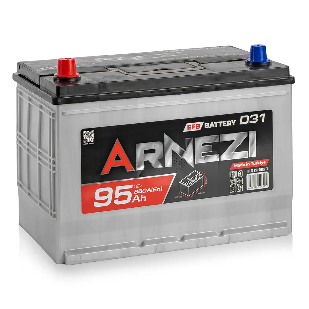 Аккумулятор Arnezi EFB JIS Start-stop 95 А/ч прямой L(+) 306х176х225 D31/N70 EN850 A ARNEZI E3190951