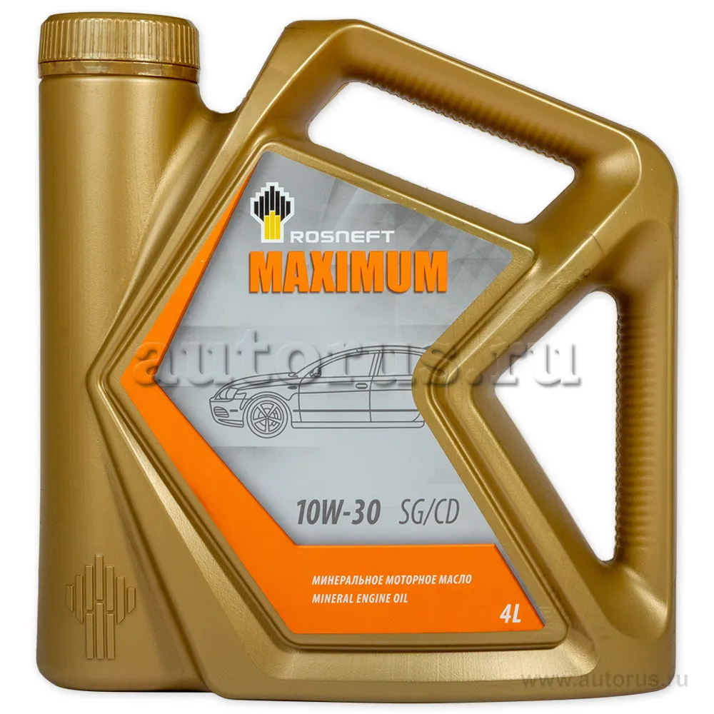 Масло моторное Rosneft Maximum 10W-30 минеральное 4 л 40814242