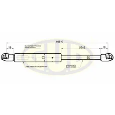 АМОРТИЗАТОР КАПОТА PGT 406 (8B) (8E/F) (8C) 10/95-05/04 1100N L195/55MM G.U.D GGS010184