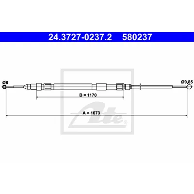 Трос стояночного тормоза BMW 5 E60 01 - 10 ATE 24.3727-0237.2