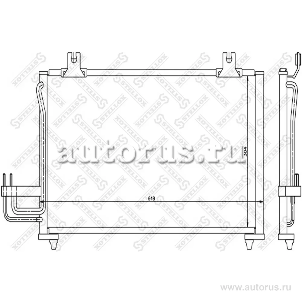 Радиатор кондиционера KIA Sephia1.5-1.8 16V 96-01 STELLOX 10-45626-SX