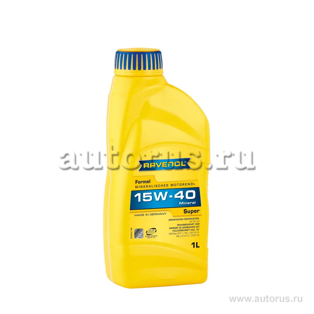 Моторное масло RAVENOL Formel Super SAE 15W-40 SF-CD (1л) new 1113115-001 (4014835724716)