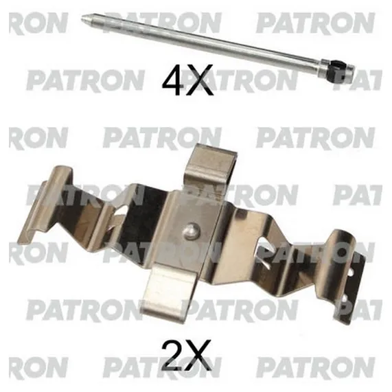 Комплект монтажный тормозных колодок дисковых MB SU 08-, S-CLASS 05-, S-CLASS 06- PATRON psrk1309