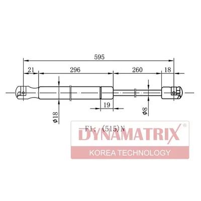 Амортизатор багажника DYNAMATRIX-KOREA DGS2283NR