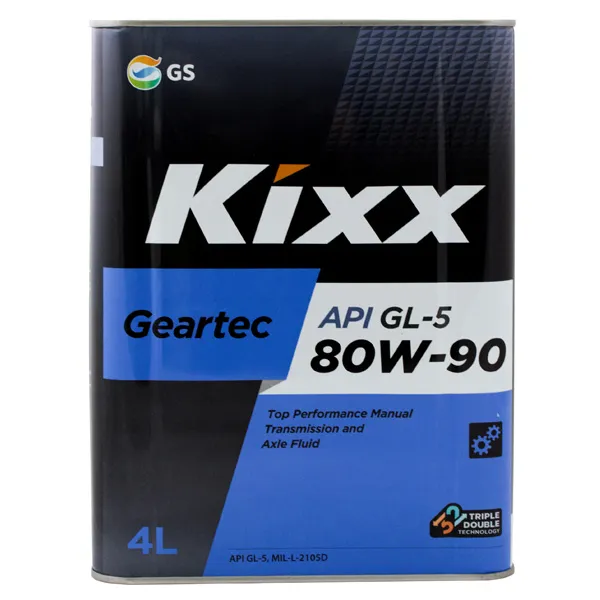 Масло трансмиссионное Kixx GEARTEC 80W90 полусинтетическое 4 л L298344TE1