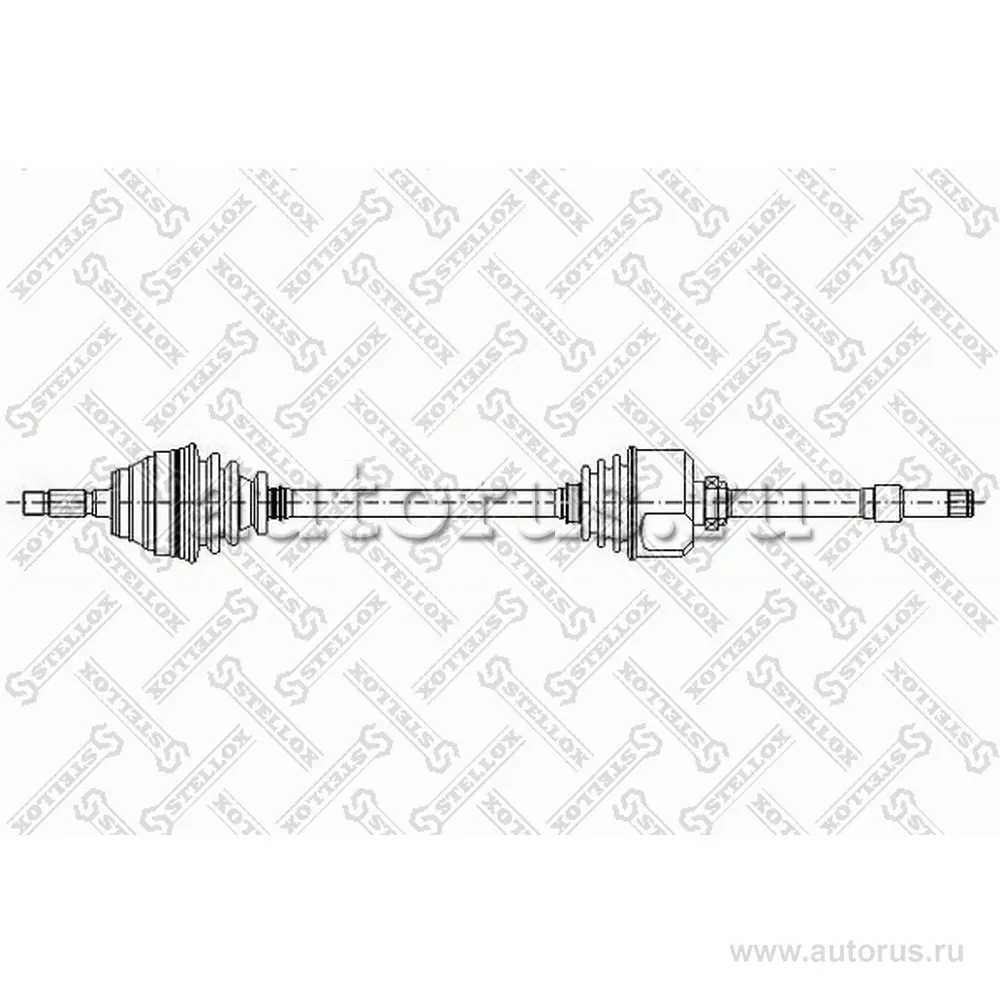 Привод правый 880mm, 21641 Peugeot 405 1.6-1.9/D 87-92 STELLOX 158 1003-SX