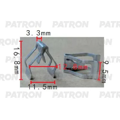 Зажим металлический (комплект 10шт) Audi,Seat,Skoda,Volkswagen применя PATRON P37-1553S