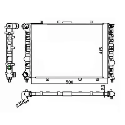 Радиатор ALFA ROMEO 156 (932) 1.8 16V T.SPARK (932A3) 1997/09-2000/10, ALFA ROMEO 156 (932) 1.8 16 NRF 58215