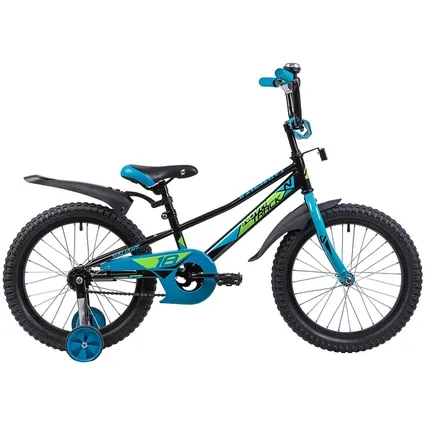 Велосипед 18 хардтейл Novatrack Valiant (2019) количество скоростей 1 рама сталь 11,5 черный
