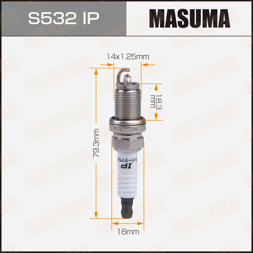 Свеча зажигания IRIDIUM+PLATINUM (HB6AIX-11P) MASUMA S532IP