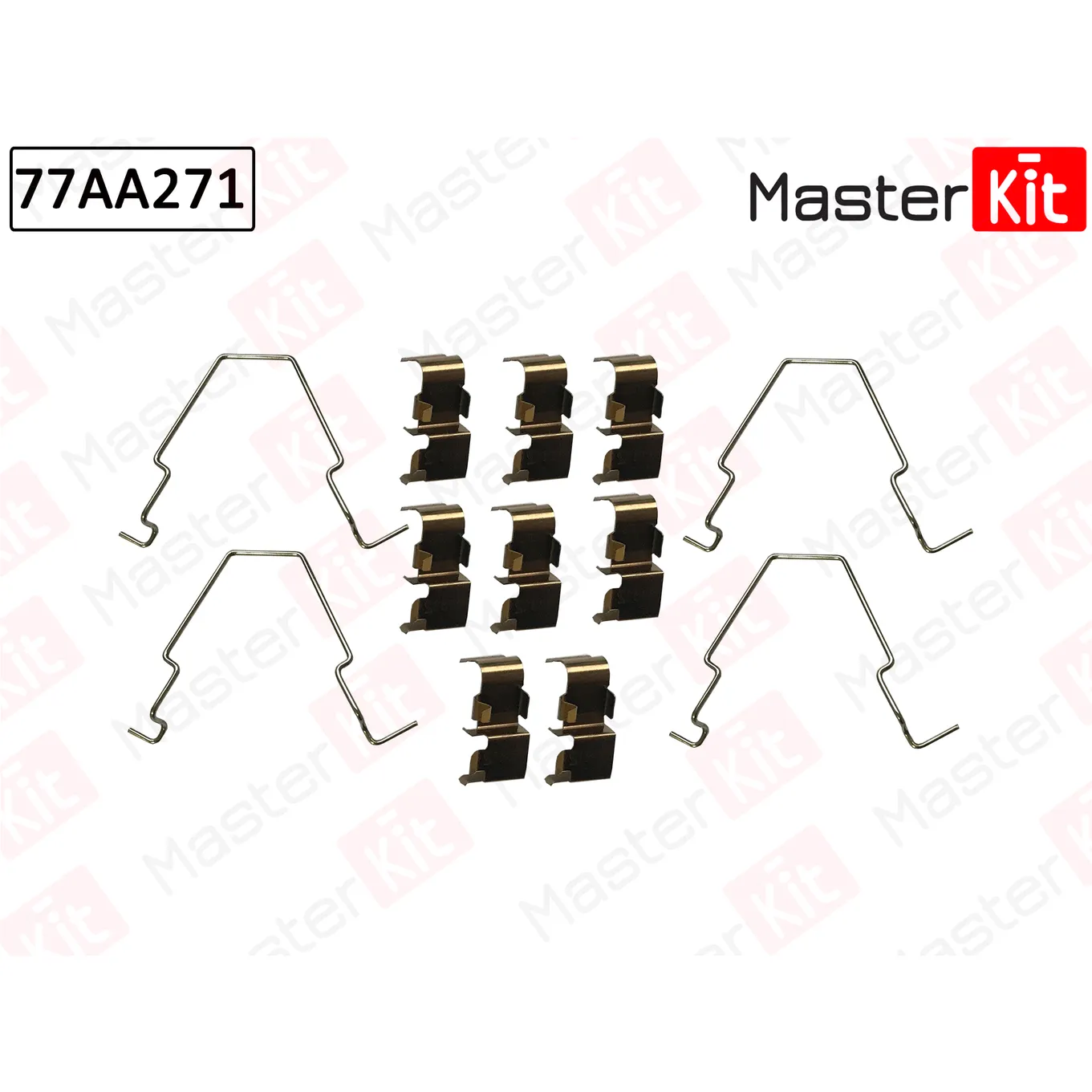 Комплект установочный тормозных колодок MASTERKIT 77AA271