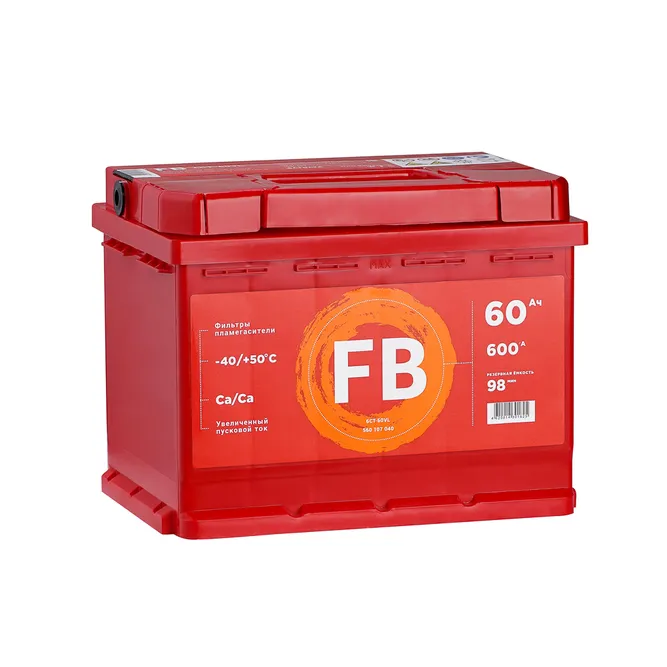 Аккумулятор FB Standart 60 А/ч прямой L+ 242x175x190 L2 EN 600 А