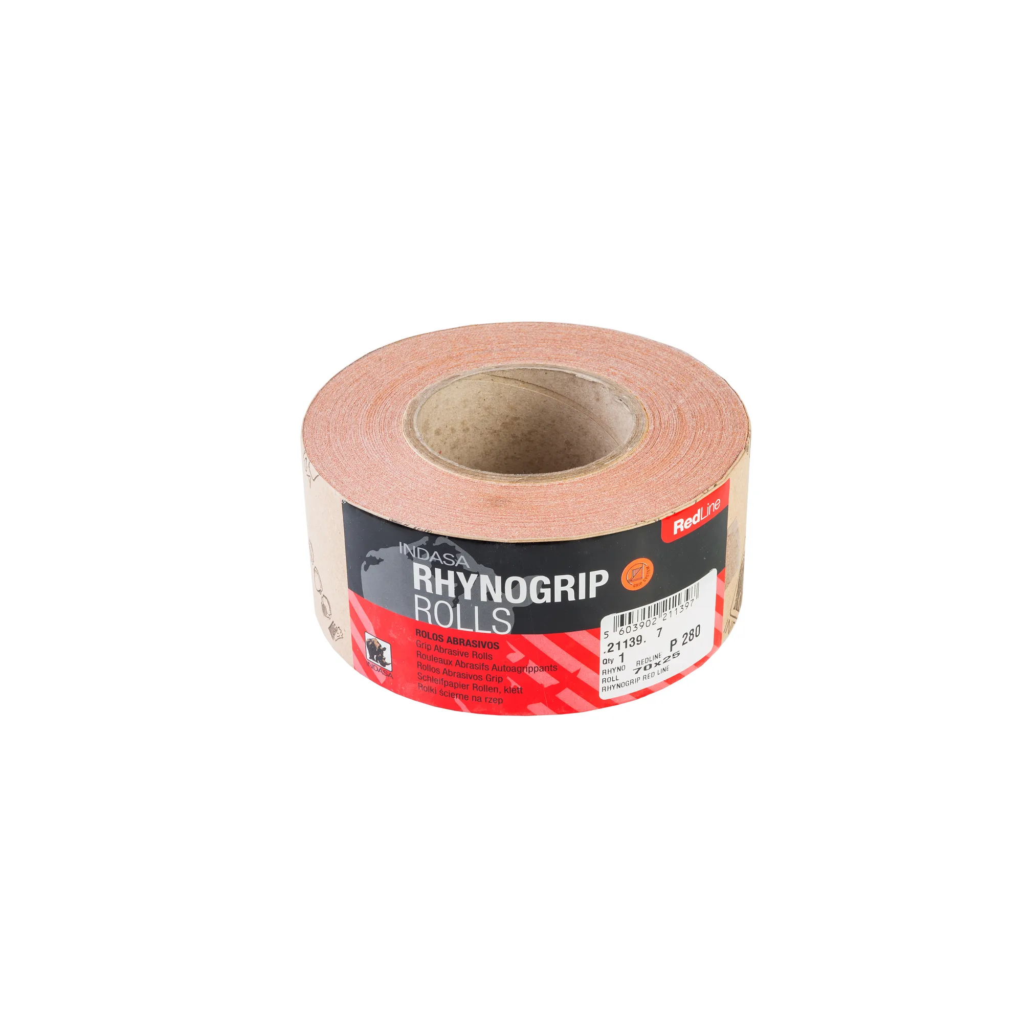 Рулон RHYNOGRIP (крючок-петля) 70 мм x25 м Р280 Indasa 21139