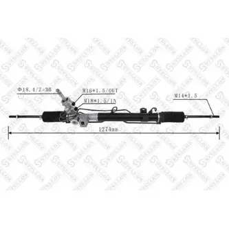 Рейка рулевая с г/у с тягами, 5114163AA Chrysler Voyager IV 00-08 STELLOX 31-37333-SX