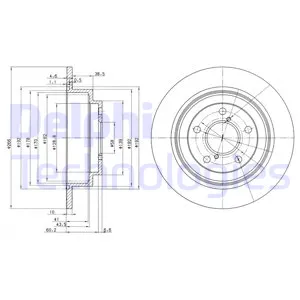 Диск тормозной задний DELPHI BG2826