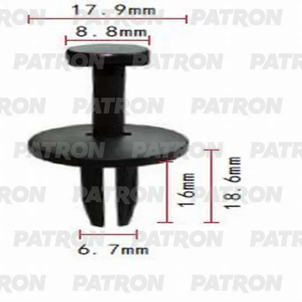 Клипса пластмассовая Chrysler, Jeep применяемость: бампер, решетки PATRON P370769