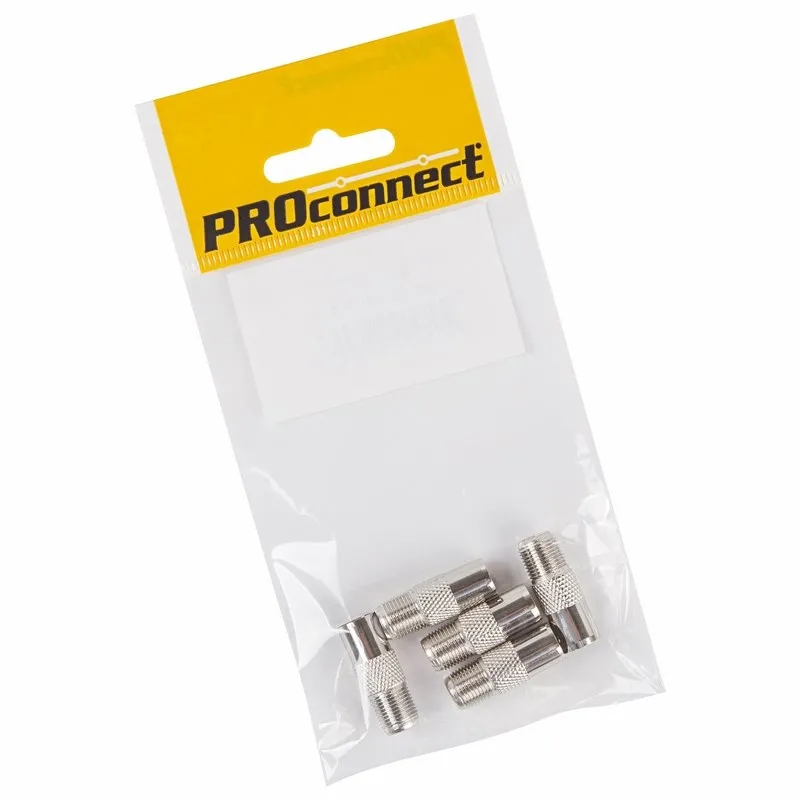 Переходник антенный, (гнездо F - штекер TV), (5шт.) (пакет) PROconnect 05-4303-4-9