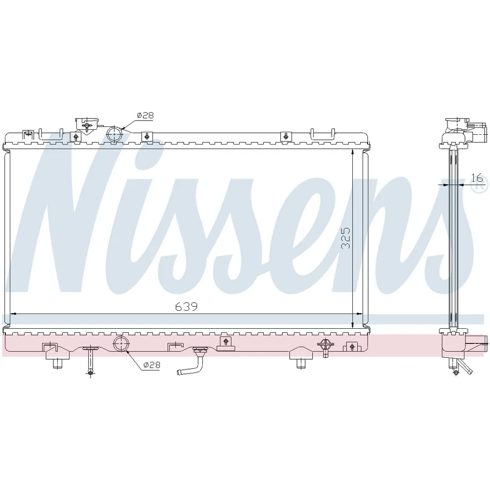 Радиатор охлаждения двс NISSENS 647041