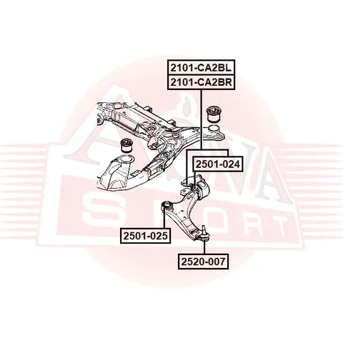 Опора шаровая LAND ROVER FREELANDER II FA ASVA 2520007