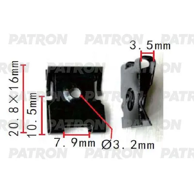 Скоба металлическая (комплект 10шт) Audi,Seat,Skoda,Volkswagen применя PATRON P37-1536S