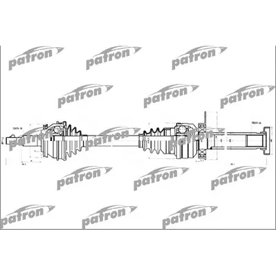 Полуось прав VW: T5/Multivan T5 1.9TDi PATRON PDS4500