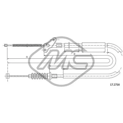 Трос ручника SUZ TROOPER LWB DX-RH Metalcaucho 82017