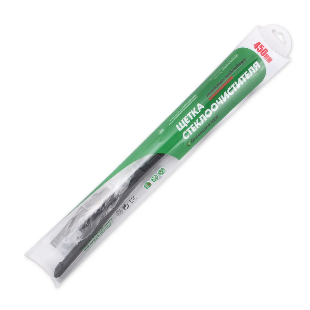 Щетка стеклоочистителя 450 мм бескаркасная 1 шт VK TECHNOLOGY Green Line NEW VT 05635
