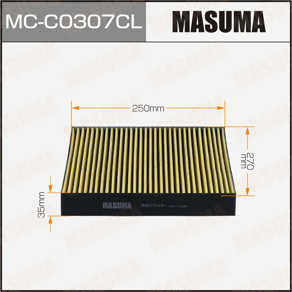 Фильтр салона угольный MASUMA MC-C0307CL
