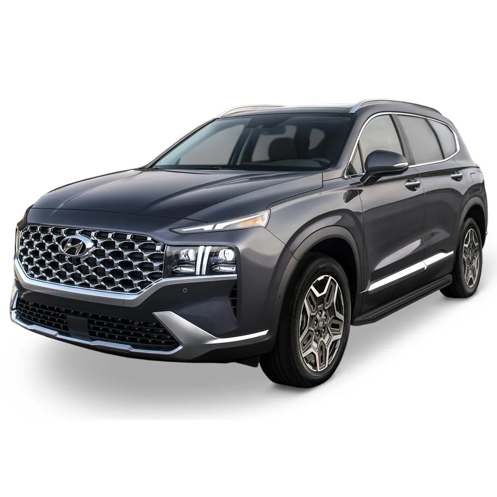 Порог-площадка Premium-Black A180ALB + комплект крепежа, RIVAL, Hyundai Santa Fe 2021- RIVAL A180ALB.2312.1