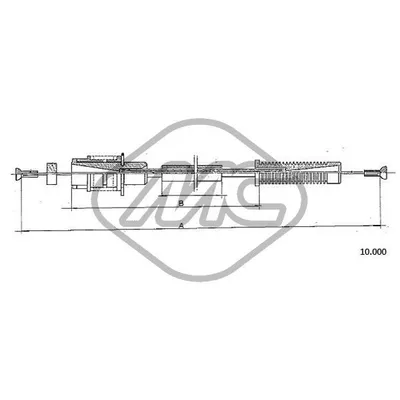 Трос газа CX DIESEL ROTO/DIESEL Metalcaucho 80891