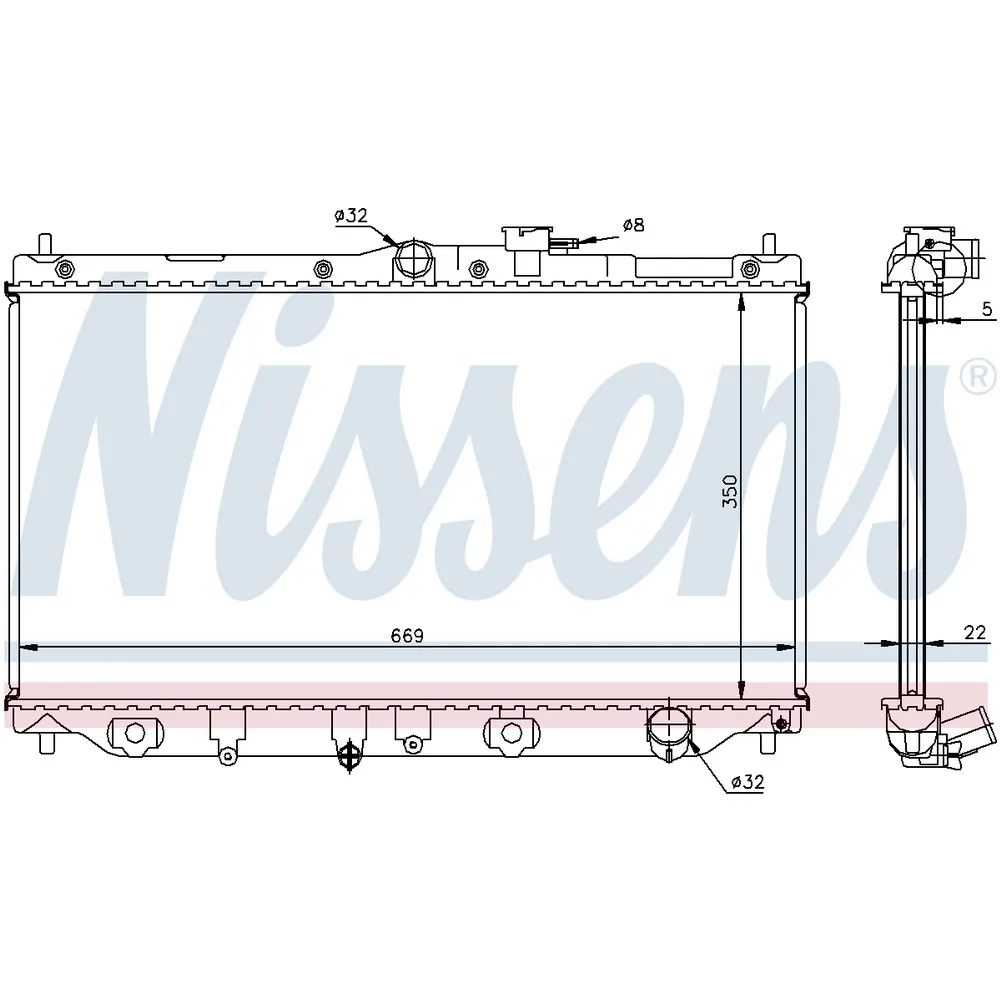 Радиатор основной NISSENS 62279A