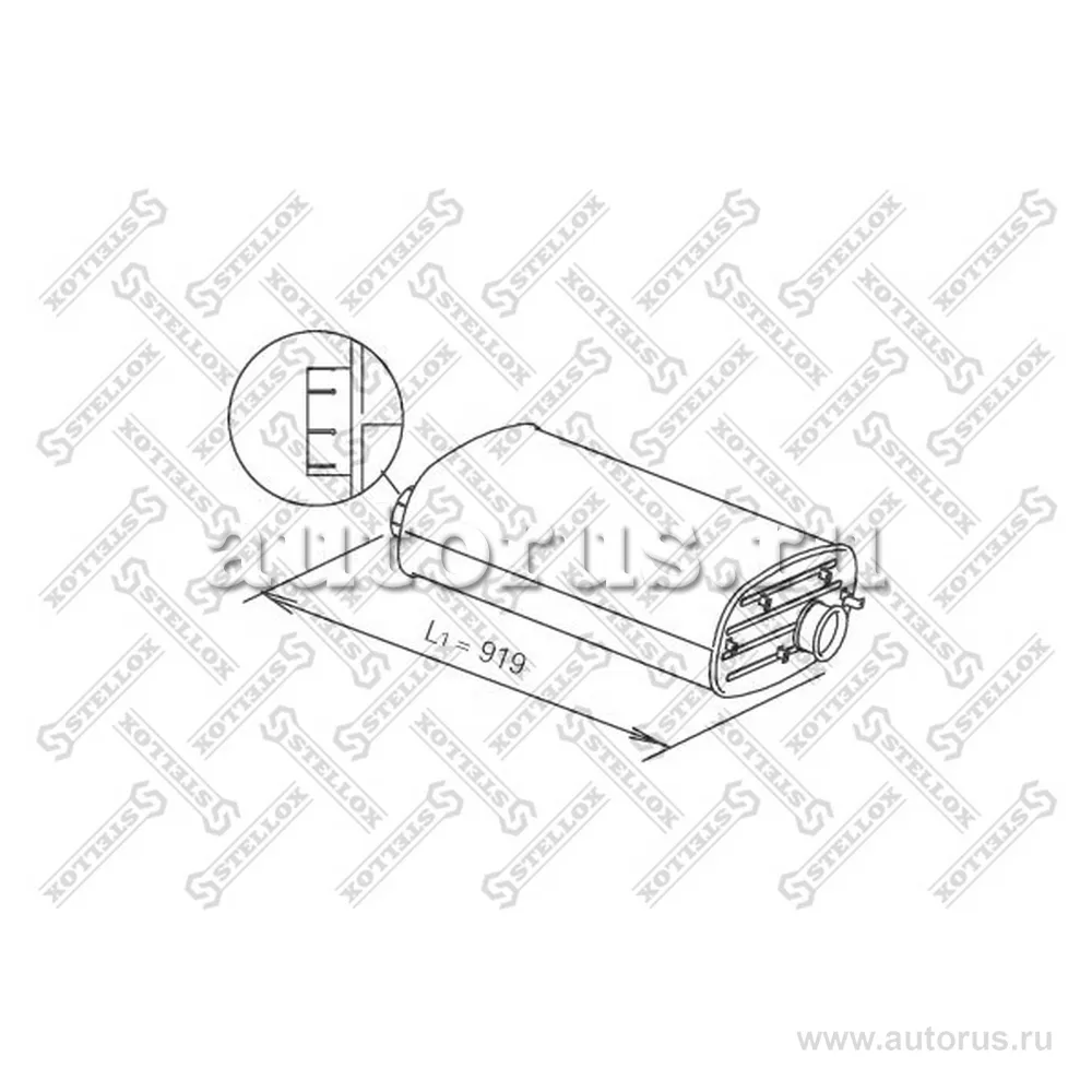 Резонатор(бочка) глушителя RVI STELLOX 8203103_SX