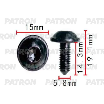 Винт металлический Audi,Seat,Skoda,Volkswagen применяемость: саморез PATRON P37-1530
