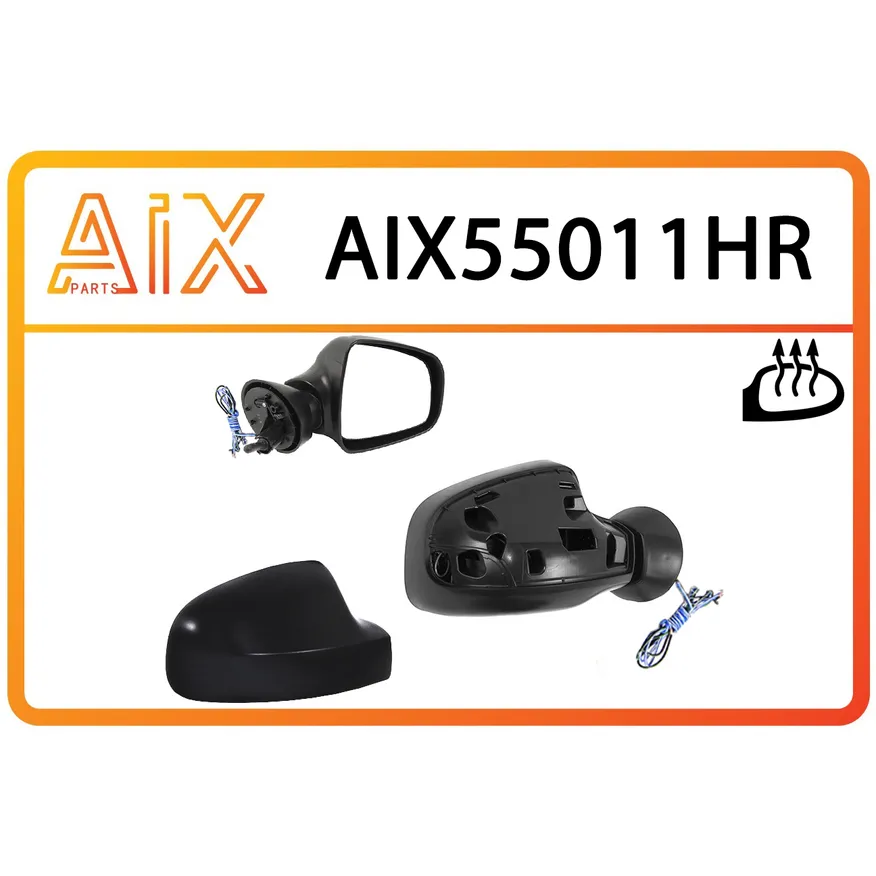 Зеркало мех. съемная облицовка с подогревом правое aix55011hr/ 8200965092 AIX AIX55011HR