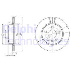 Диск тормозной передний DELPHI BG3296